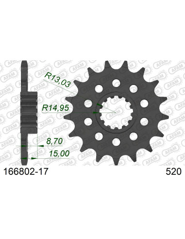 Kit chaîne alu RACE BMW S 1000 R #520 2021-2022   