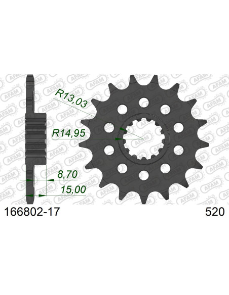 Kit chaîne alu RACE BMW S 1000 R #520 2021-2022   