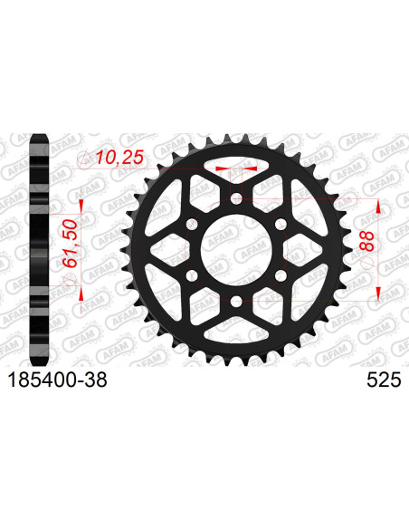 Kit chaîne acier ROYAL ENFIELD 411 HIMALAYAN 2016-2020   