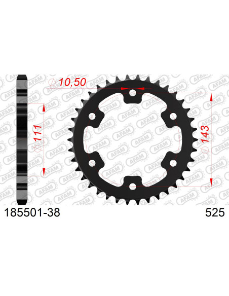 Kit chaîne acier ROYAL ENFIELD 650 INTERCEPTOR 2018-2020   