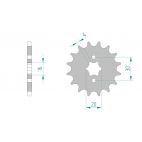 Kit chaine DID  ACIER KAWASAKI BN 125   A7,A8,A6F,A7F ELIMINATOR 2004 à 2007