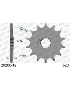 Kit chaîne alu AB HONDA CR 125 R V 1997    2