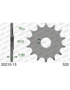 Kit chaîne alu AB HONDA CR 125 R 2005-2007    2