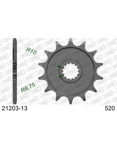 Kit chaîne alu AB YAMAHA YZ 125 1999-2001    2