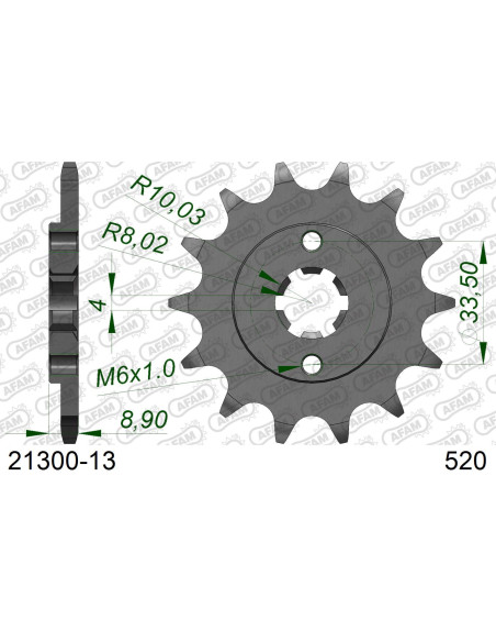Kit chaîne alu AB YAMAHA TTR 230 2005-2006   
