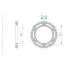 Kit chaine DID  ACIER KAWASAKI KDX 125   B1-B10 1990 à 1999