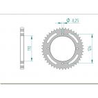 Kit chaine DID  ACIER KAWASAKI KLX 125 2010 à 2014