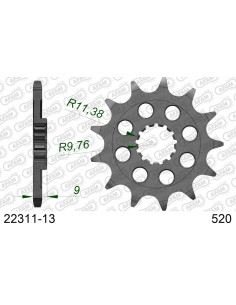 Kit chaîne alu AB SUZUKI RMZ 250 2019-2022    2