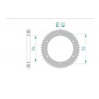 Kit chaine DID  ACIER KAWASAKI KMX 125 1986 à 1998