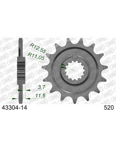Kit chaîne alu AB SHERCO SE 450 FI 2015-2023    2