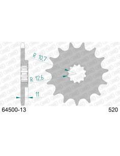 Kit chaîne alu AB HVA 250 TXC 2008-2010    2