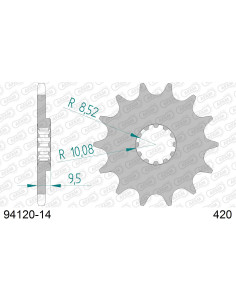 Kit chaîne alu AB KTM SX 65 2011-2023    2