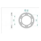Kit chaine DID  ACIER KAWASAKI KL 250   A1-A4 / C1-C2,A1-A4 / C1-C2 1980 à 1986