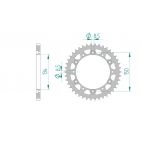 Kit chaine DID  ACIER KAWASAKI KLX 250   E1,E2,E3,G1-G2 1993 à 1999
