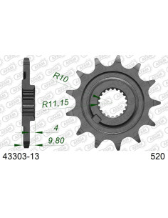 Kit chaîne acier SLK SHERCO SE-F 300 I 2013-2015    2