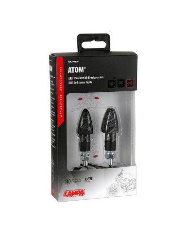 Atom, Clignotants - 12V Led - Carbone Lampa 