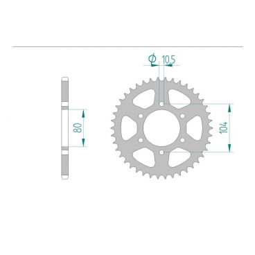Kit chaine DID  ACIER KAWASAKI GPZ 400  (ZX)   C2-C5 Z400F2 1983 à 1993
