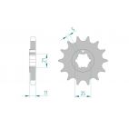 Kit chaine DID  ACIER KAWASAKI KH 400 S3 1976 à 1978