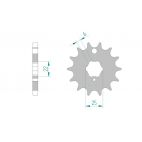 Kit chaine DID  ACIER KAWASAKI Z 400 LTD   B1/B2/G1,D4 1977 à 1977