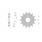 Kit chaine DID  ACIER KAWASAKI Z 500   B3 1981 à 1981