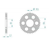 AFAM COURONNE ALU au pas de 525 ZX1000R
