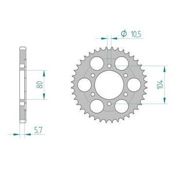 AFAM COURONNE ALU au pas de 525 ZX1000R