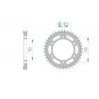 Kit chaine DID  ACIER KAWASAKI GPX 600 R   C1-10 1988 à 1997