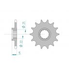 Kit chaine DID  ACIER KAWASAKI ZX-6R (ZX636)   B1,B2 2003 à 2004