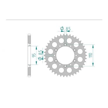 AFAM COURONNE ALU au pas de 520