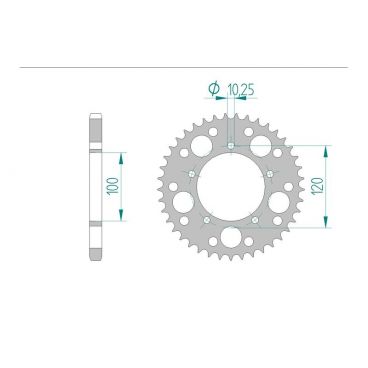 AFAM COURONNE ALU au pas de 525