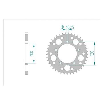 AFAM COURONNE ALU au pas de 520 RSV1000