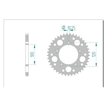 AFAM COURONNE ALU au pas de 525