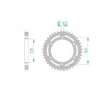 Kit chaine DID  ACIER KAWASAKI ZR 750   C5,D1,D2,D3,D4 ZEPHYR 1995 à 1999