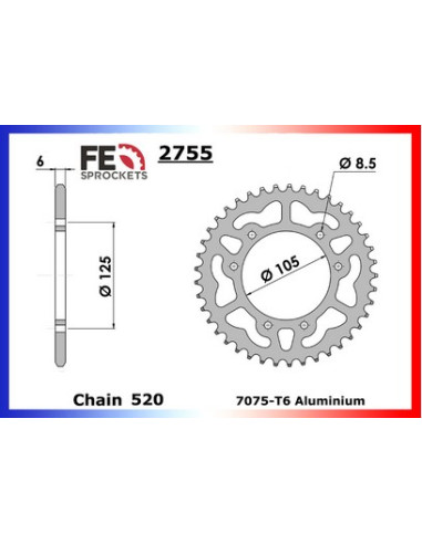 125.HALLEY 4T 10/12 13X48 RK520MXU