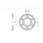 Kit chaine DID  ACIER KAWASAKI ZXR 750   L1,L2,L3 1993 à 1995