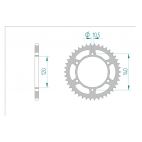 Kit chaine DID  ACIER KAWASAKI W 800   ABF,ACF,ADF,AEF 2011 à 2016