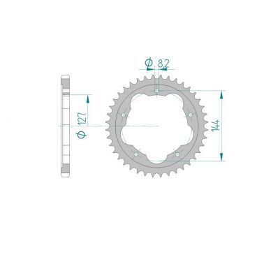 AFAM COURONNE ALU au pas de 525