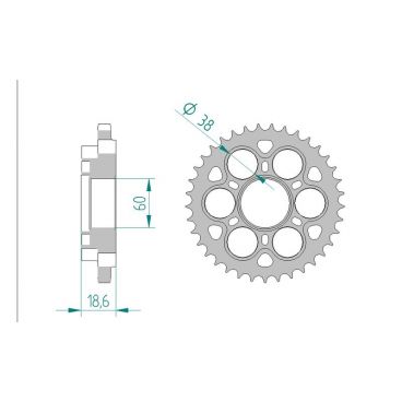 AFAM COURONNE ALU au pas de 525 D 1098 STRA