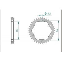 AFAM COURONNE ALU au pas de 525 POUR PCD3 ET PCD4