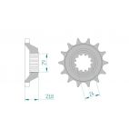 Kit chaine DID  ACIER KAWASAKI ZZR 1100   C1-3 (ZX1100) 1990 à 1992