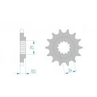 Kit chaine DID  ACIER KAWASAKI ZRX 1200 R   A1-A6 2001 à 2006