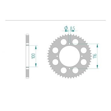 Kit chaine DID  ALU KAWASAKI KX 80  BW   Y1-2 BIG WHEELS 1998 à 1999