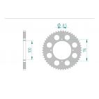 Kit chaine DID  ALU KAWASAKI KX 80  SW   R1-7 SMALL WHEELS 1991 à 1997