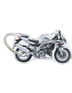 Porte-cléfs en Résine "SUZUKI SV GRIS" Format : 40x40mm