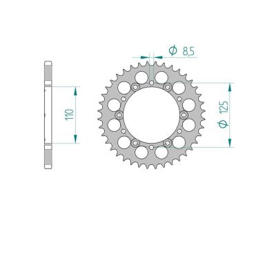 AFAM COURONNE ALU au pas de 520