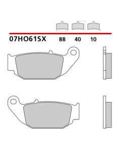 Plaquettes de frein BREMBO métal fritté - 07HO61SX