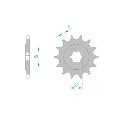 Kit chaine DID  ALU KAWASAKI KX 125   L2-L4 2000 à 2002