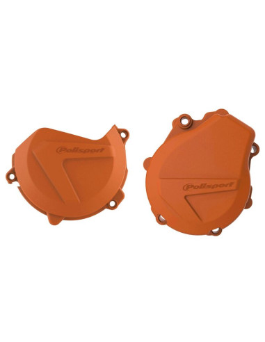 Protections de carters d'embrayage et d'allumage POLISPORT - orange