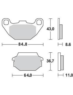 Plaquettes de frein arrière...