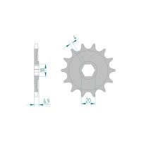 Pignon AFAM pour moto au pas de 520